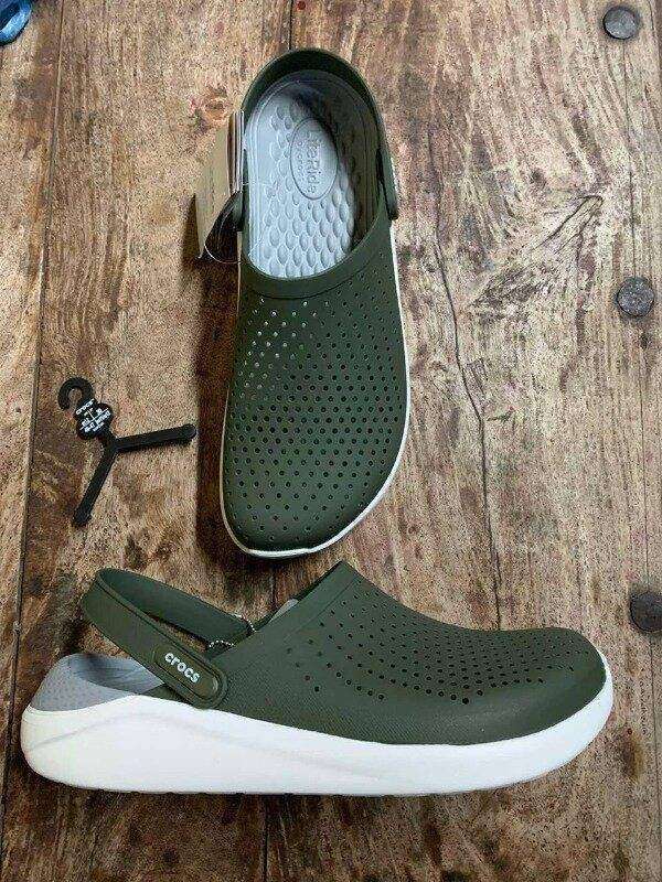 Чоловічі Crocs Лайтрайд Зелені LiteRide Clog Army Green/White — фото 2