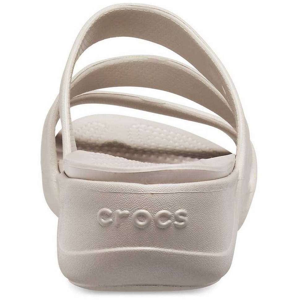 Жіночі шльопанці Crocs Monterey Wedge Ladies Sandals Light Grey — фото 3