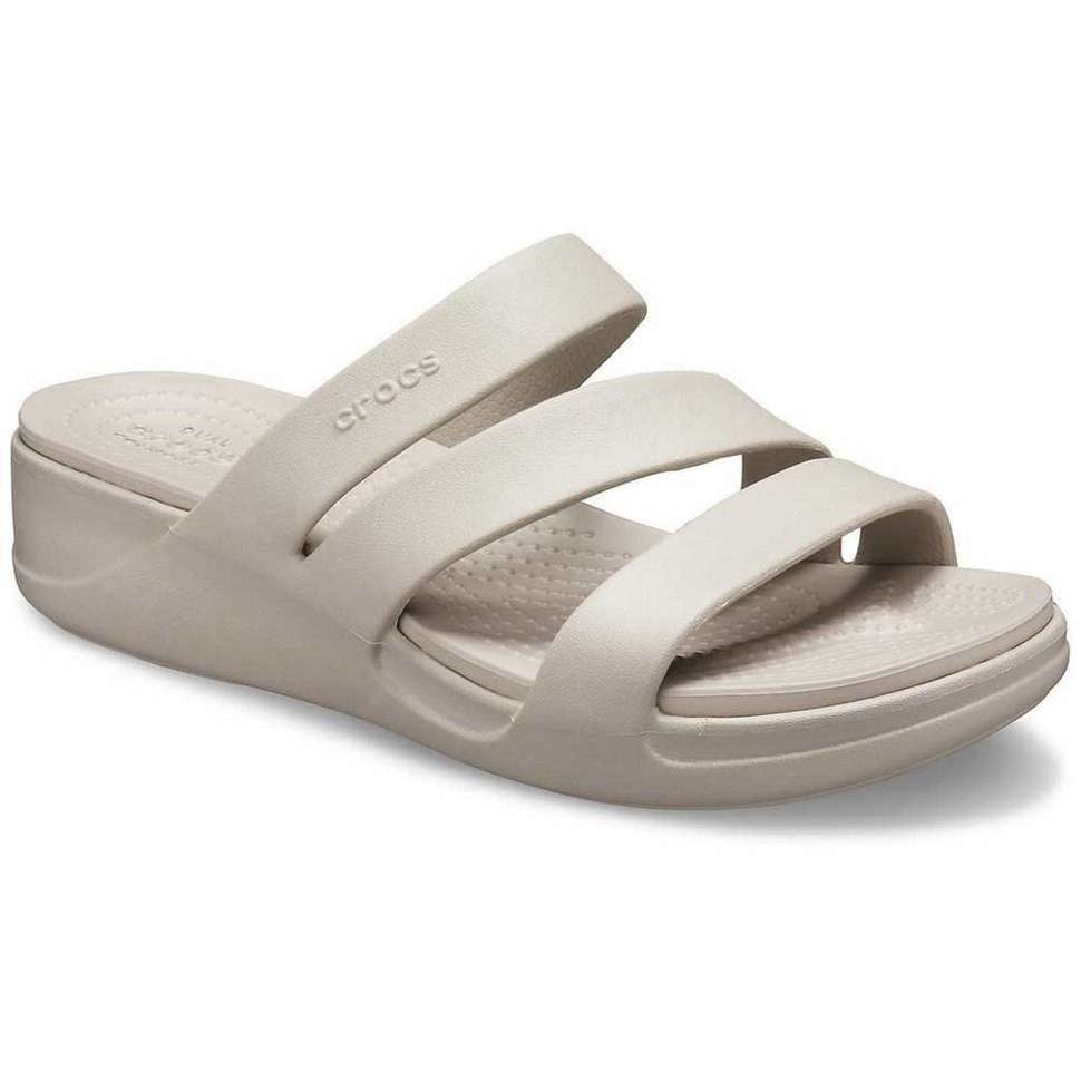 Жіночі шльопанці Crocs Monterey Wedge Ladies Sandals Light Grey — фото 4