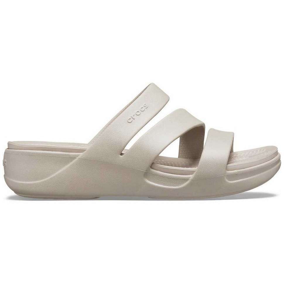 Жіночі шльопанці Crocs Monterey Wedge Ladies Sandals Light Grey — фото 6