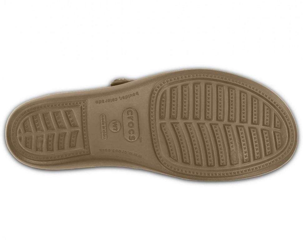 Жіночі шльопанці Crocs Patricia Wedge Sandal Khaki/Pearl Slip-On Boho Comfort Womens — фото 5