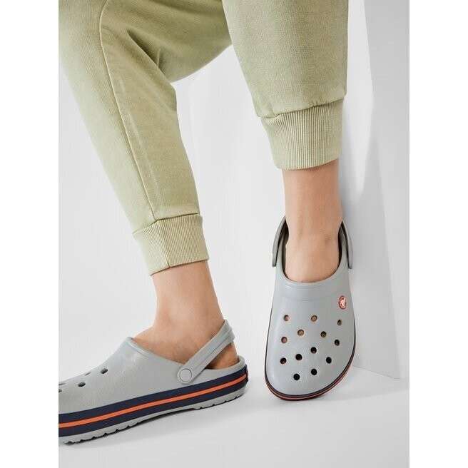 Чоловічі Crocs Крокбенд Сірі Crocband Clog Light Grey/Bright Cobalt — фото 6