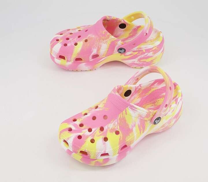 Жіночі Crocs Classic clog Platform Marbled Pink Lemonade/Multi — фото 2