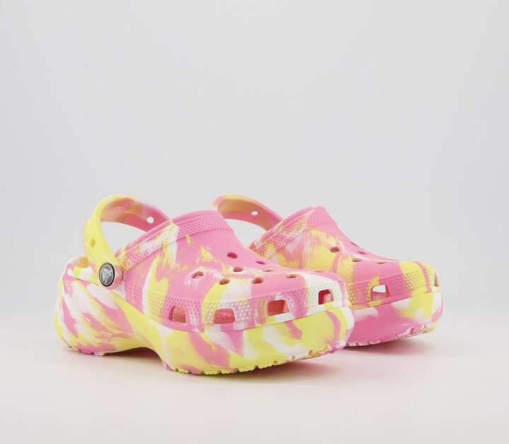 Жіночі Crocs Classic clog Platform Marbled Pink Lemonade/Multi — фото 13