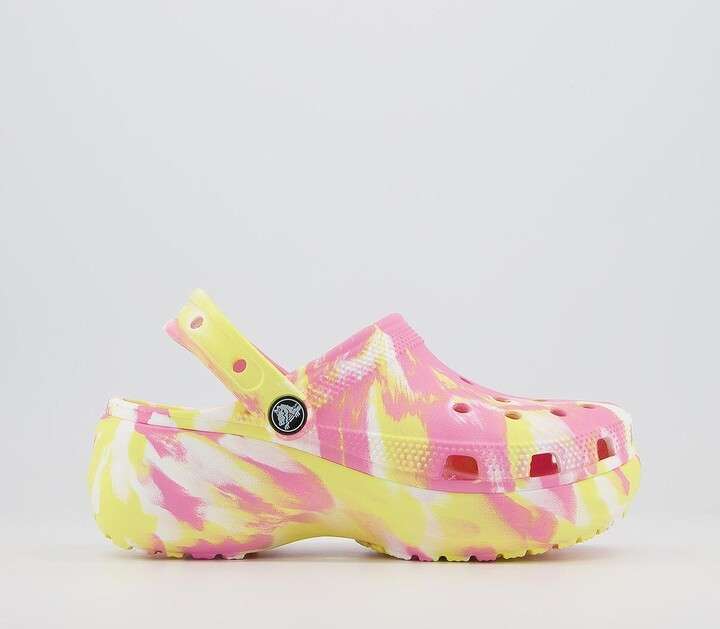 Жіночі Crocs Classic clog Platform Marbled Pink Lemonade/Multi — фото 4