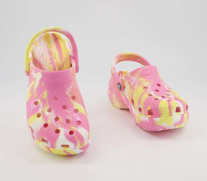 Жіночі Crocs Classic clog Platform Marbled Pink Lemonade/Multi — фото 5