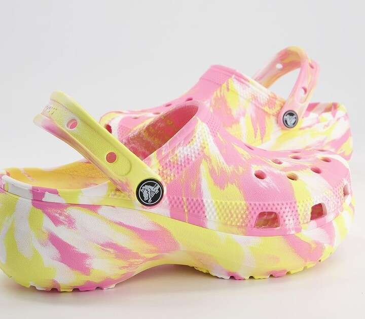 Жіночі Crocs Classic clog Platform Marbled Pink Lemonade/Multi — фото 7