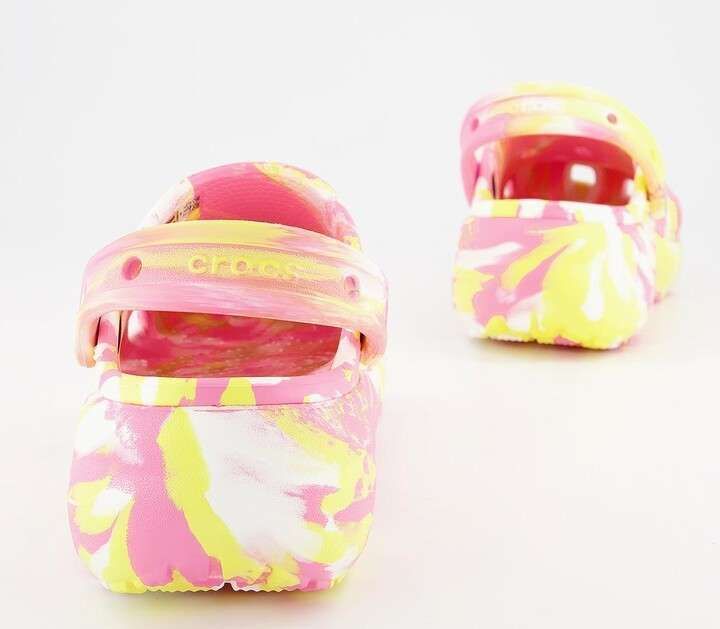 Жіночі Crocs Classic clog Platform Marbled Pink Lemonade/Multi — фото 8