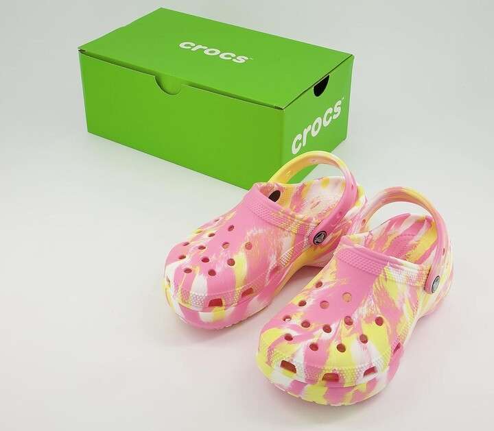 Жіночі Crocs Classic clog Platform Marbled Pink Lemonade/Multi — фото 9