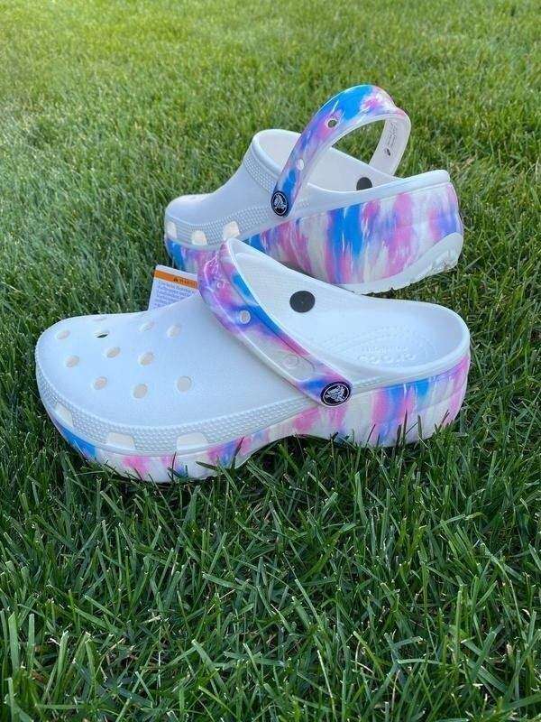Жіночі Crocs Classic Platform Dream Clog White/Multi — фото 3