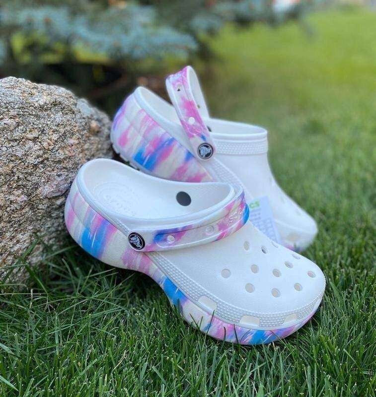 Жіночі Crocs Classic Platform Dream Clog White/Multi — фото 5