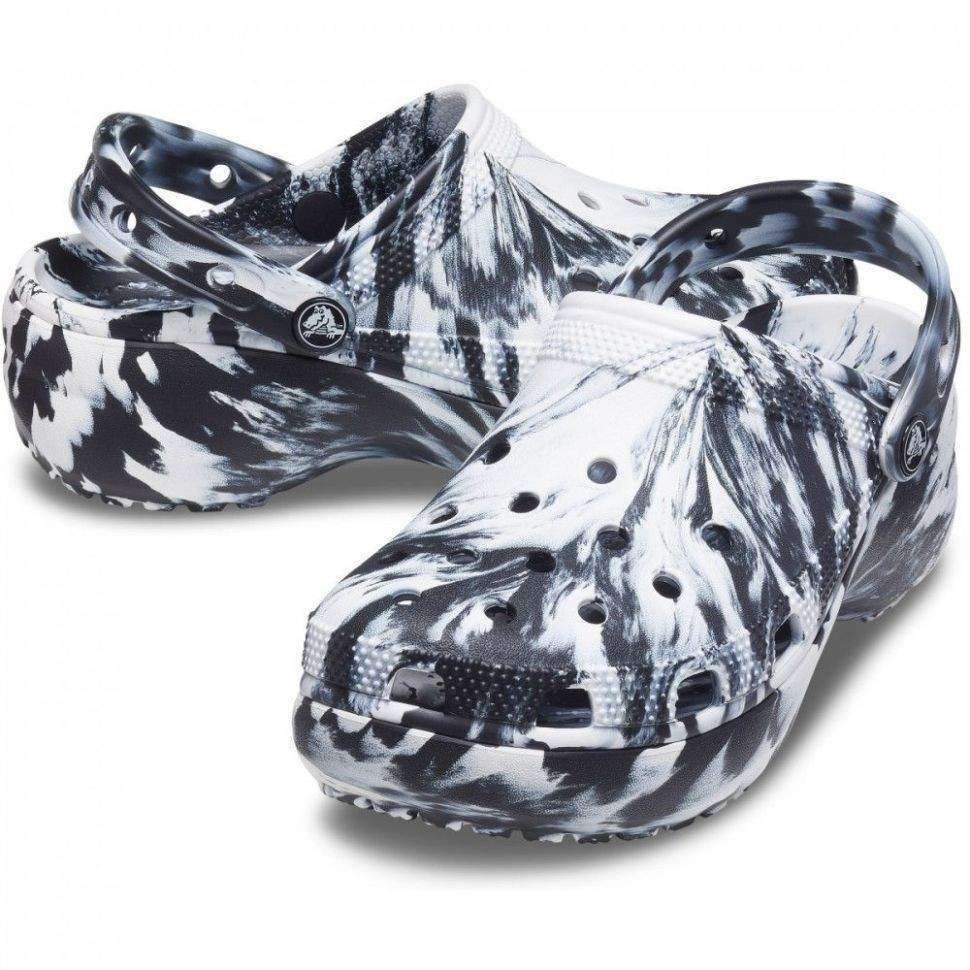 Жіночі Crocs Classic Clog marbled Black/White