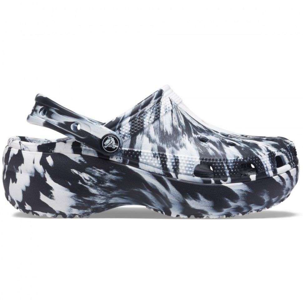 Жіночі Crocs Classic Clog marbled Black/White — фото 3