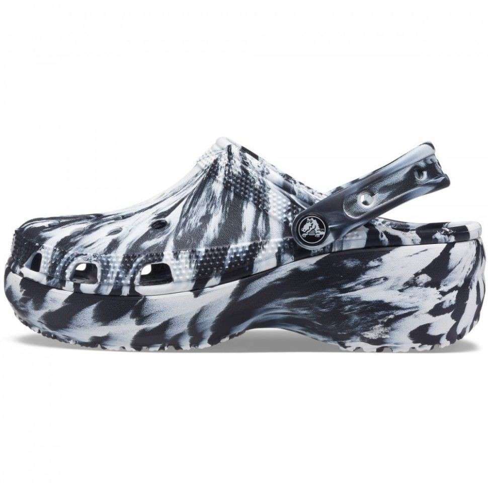Жіночі Crocs Classic Clog marbled Black/White — фото 5