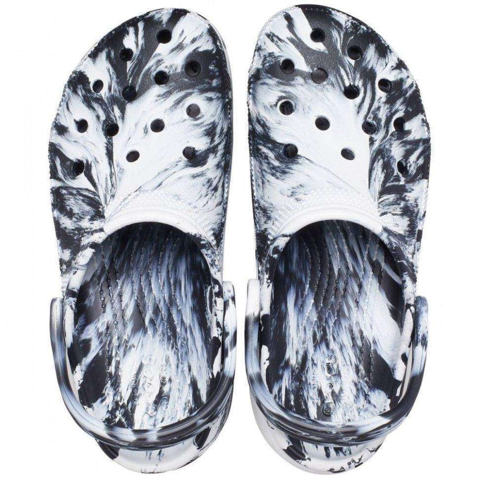Жіночі Crocs Classic Clog marbled Black/White — фото 7