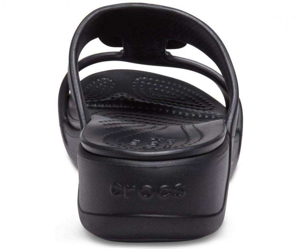 Жіночі в'єтнамки Crocs Monterey Diamante Slip-On Wedge Black — фото 4
