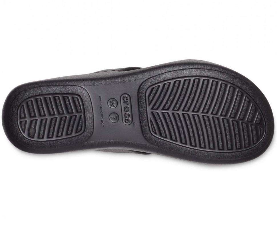 Жіночі в'єтнамки Crocs Monterey Diamante Slip-On Wedge Black — фото 5