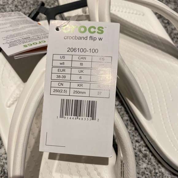 В'єтнамки Crocs Crocband Flip Flop White — фото 12