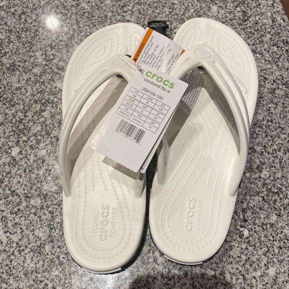В'єтнамки Crocs Crocband Flip Flop White — фото 9