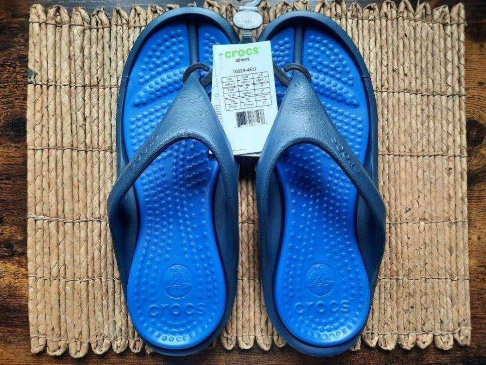 Чоловічі в'єтнамки Crocs Athens Flip Navy/Cerulean Blue — фото 11