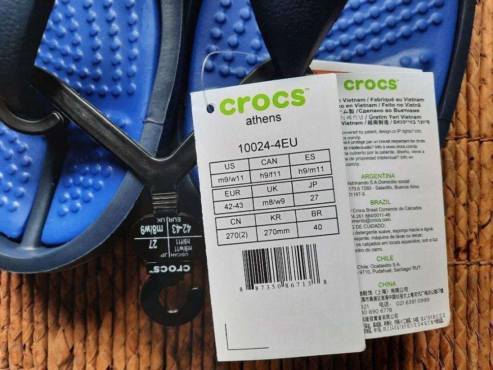 Чоловічі в'єтнамки Crocs Athens Flip Navy/Cerulean Blue — фото 12