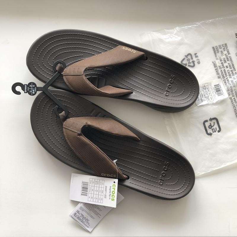 Чоловічі в'єтнамки Crocs Bogota Flip Flop Espresso — фото 8