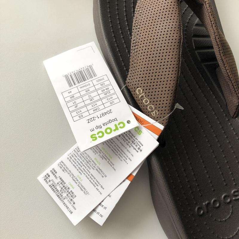 Чоловічі в'єтнамки Crocs Bogota Flip Flop Espresso — фото 10