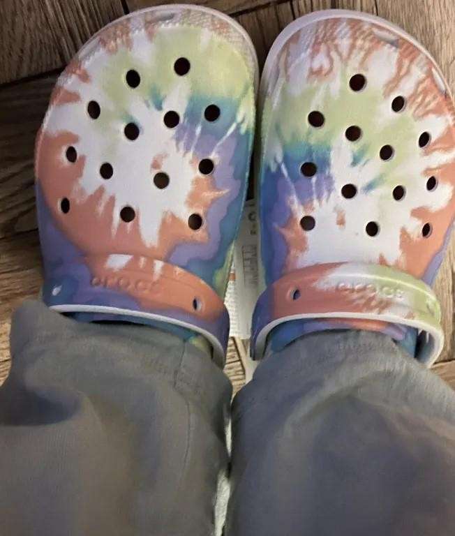Жіночі Crocs Classic Clog Platform Tie Dye Oxygen/Multi — фото 7