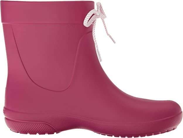 Жіночі гумові чоботи Crocs Freesail Shorty Rain Boot Pink Berry — фото 6
