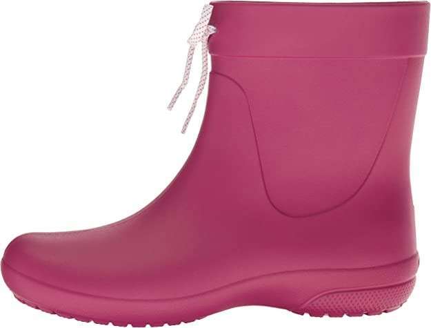 Жіночі гумові чоботи Crocs Freesail Shorty Rain Boot Pink Berry — фото 7