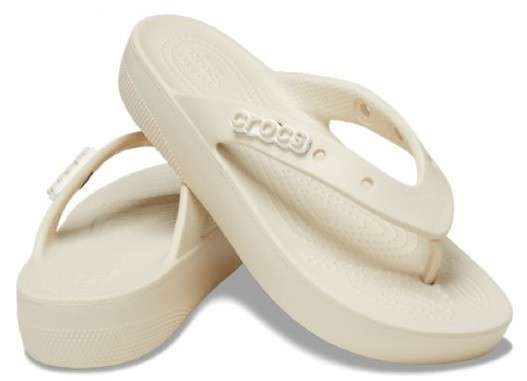 Жіночі в'єтнамки Crocs Classic Platform Flip Bone