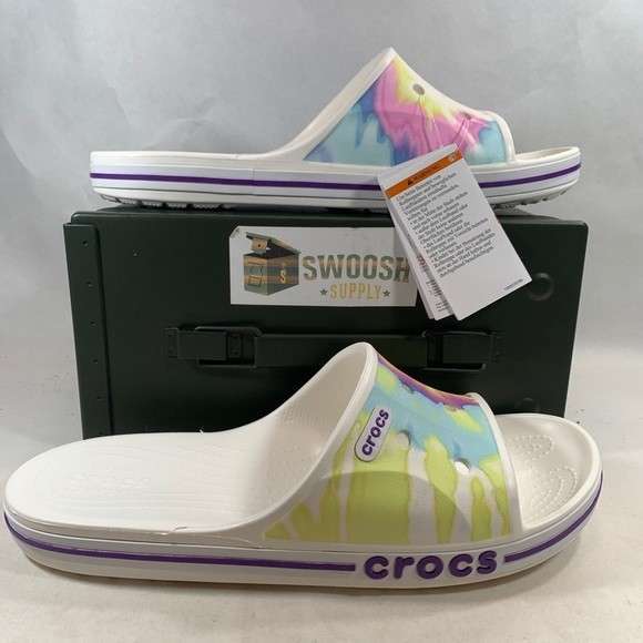 Чоловічі шльопанці Crocs Bayaband Tie-Dye Mania Slide — фото 8