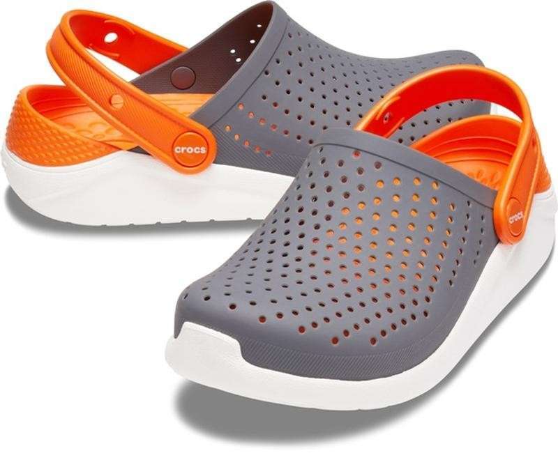 Дитячі Crocs-сабо для хлопчика Crocs Literide Kids Charcoal/White