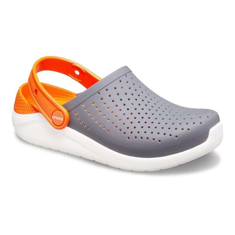 Дитячі Crocs-сабо для хлопчика Crocs Literide Kids Charcoal/White — фото 4