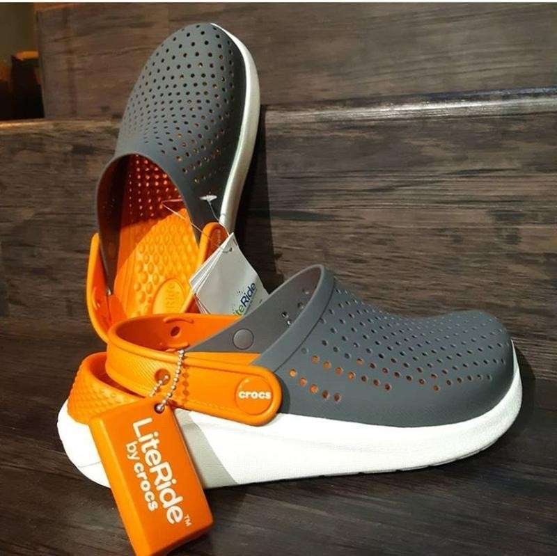 Дитячі Crocs-сабо для хлопчика Crocs Literide Kids Charcoal/White — фото 7