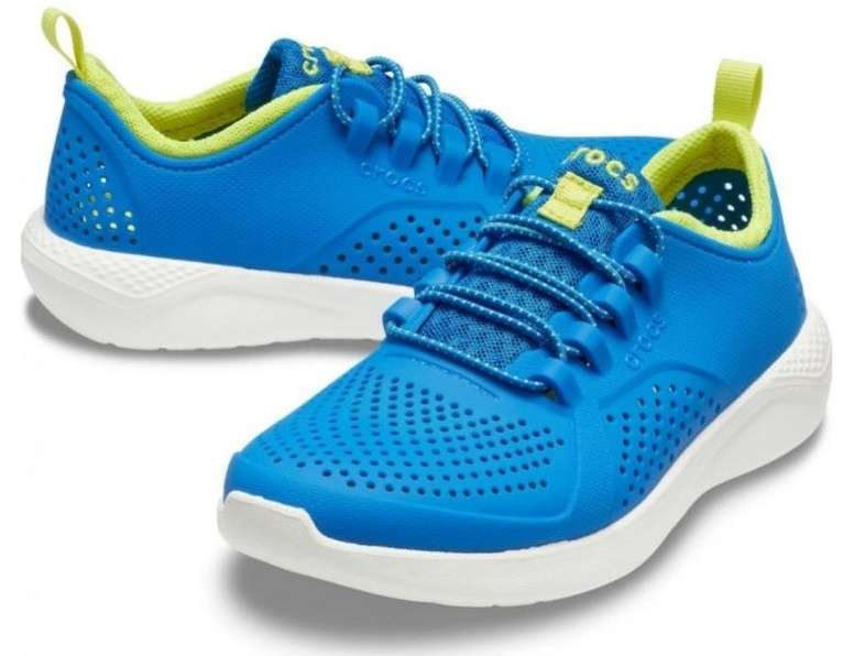 Дитячі Crocs-кросівки для дівчинки Crocs Literide Pacer Kids Bright Cobalt/Citrus