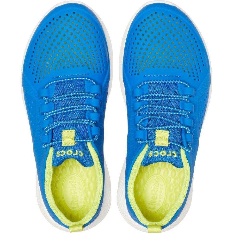 Дитячі Crocs-кросівки для дівчинки Crocs Literide Pacer Kids Bright Cobalt/Citrus — фото 3