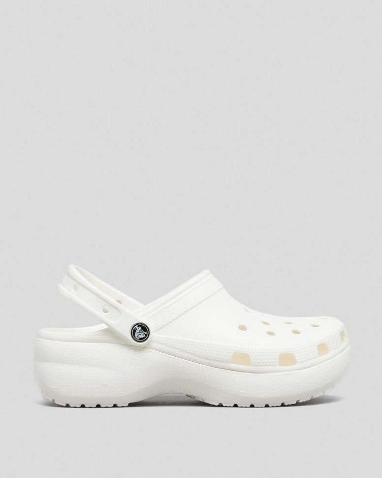 Жіночі Crocs Women's Classic Platform Clog White — фото 4