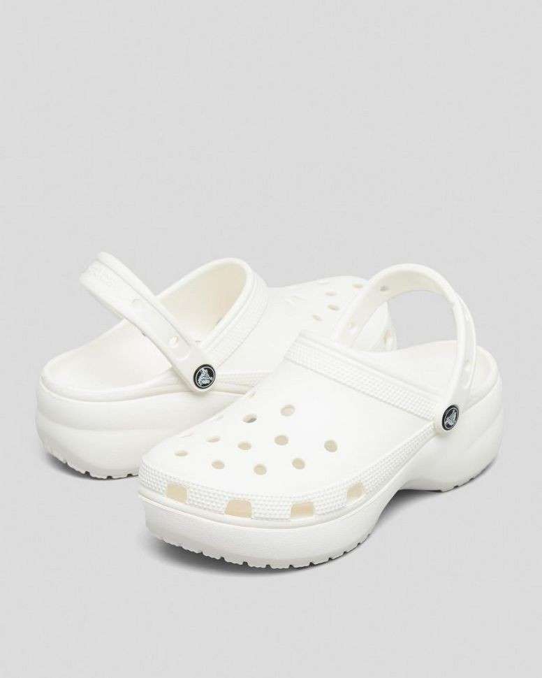 Жіночі Crocs Women's Classic Platform Clog White — фото 5