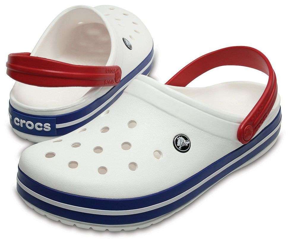 Crocs Крокбенд Клог Білі з Блакитним Crocband White Blue Clog — фото 1