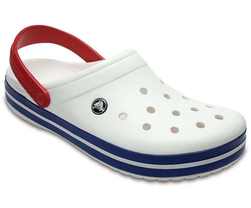 Crocs Крокбенд Клог Білі з Блакитним Crocband White Blue Clog — фото 12