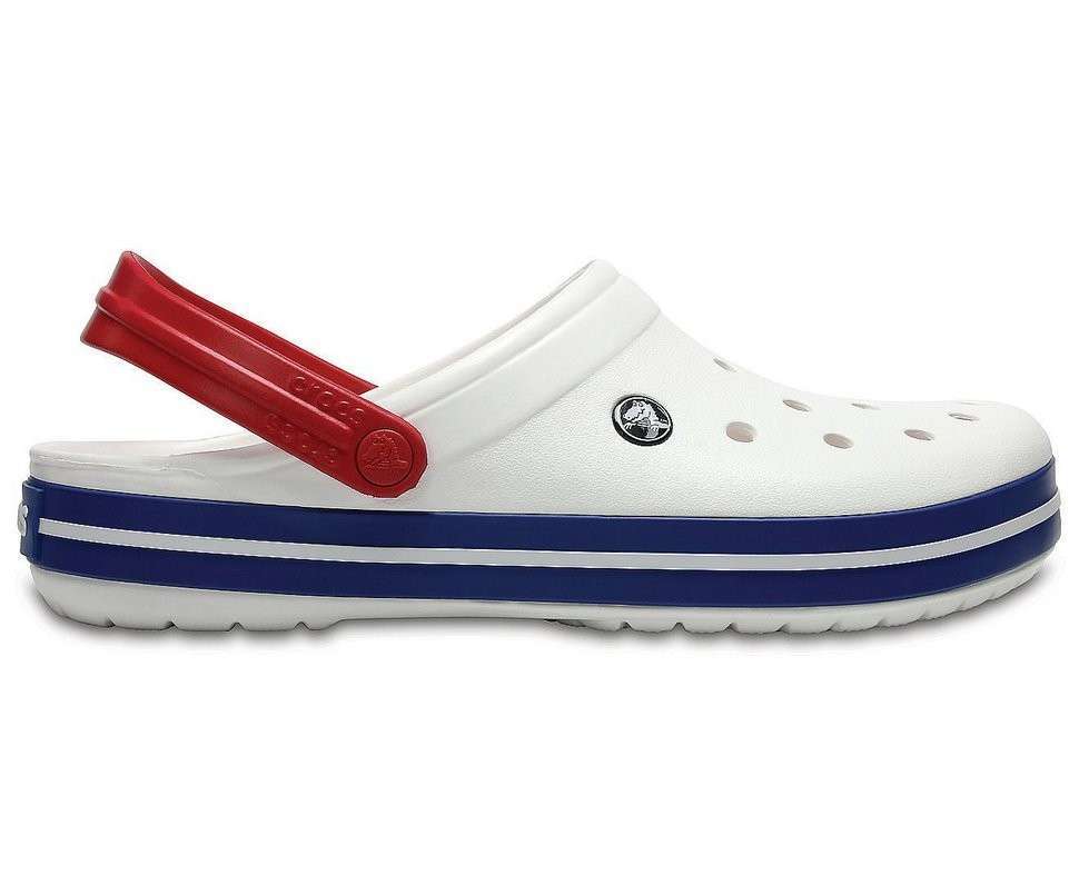 Crocs Крокбенд Клог Білі з Блакитним Crocband White Blue Clog — фото 13