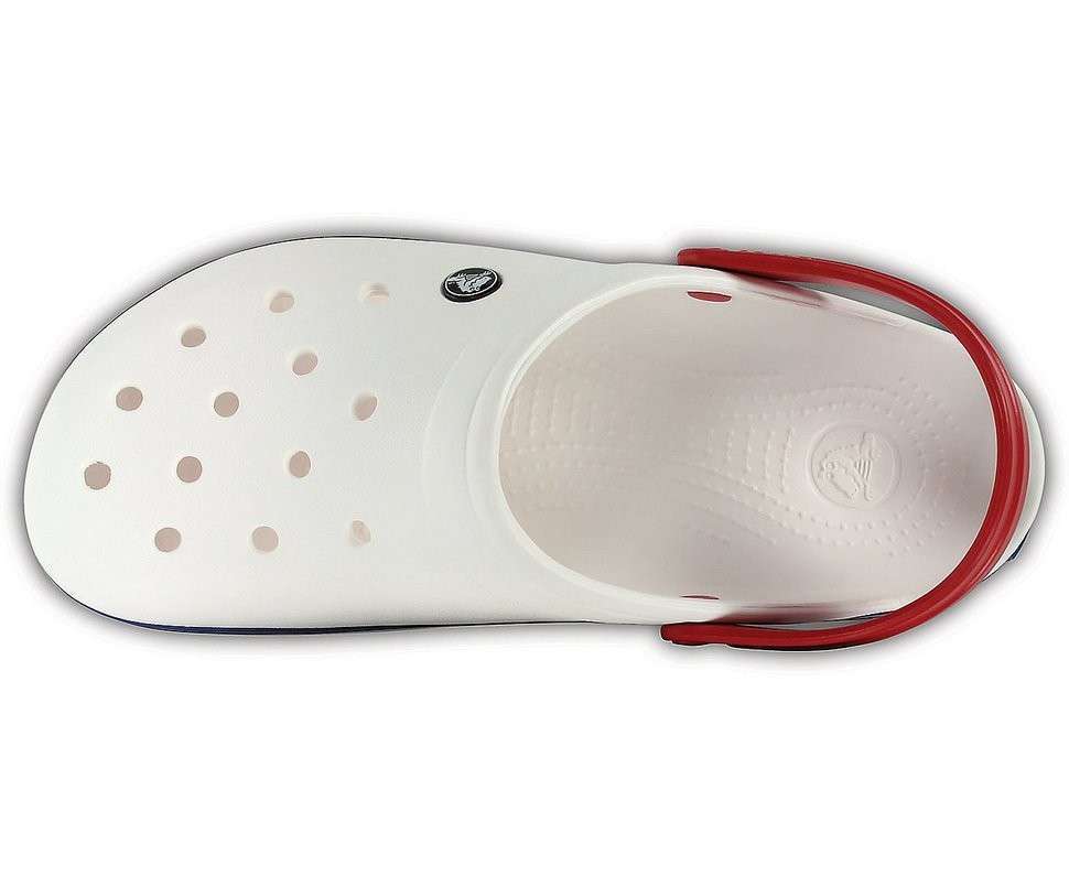 Crocs Крокбенд Клог Білі з Блакитним Crocband White Blue Clog — фото 14