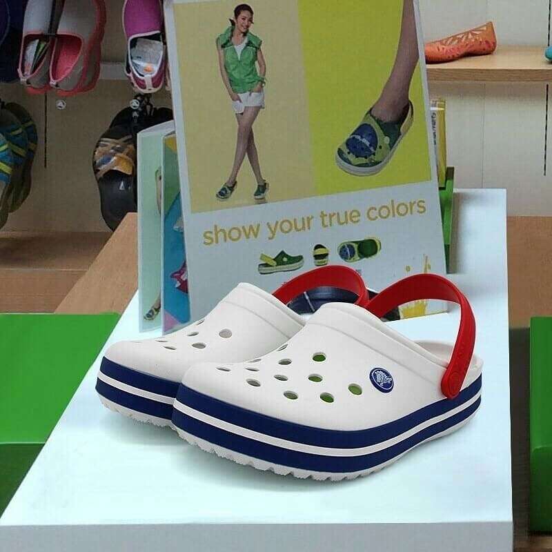Crocs Крокбенд Клог Білі з Блакитним Crocband White Blue Clog — фото 4