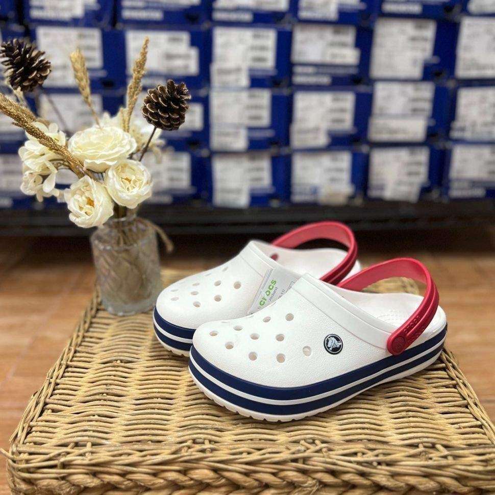 Crocs Крокбенд Клог Білі з Блакитним Crocband White Blue Clog — фото 5