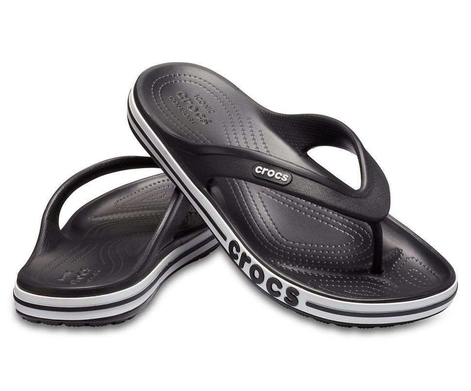 Crocs в'єтнамки Баябенд Чорні Bayaband Flip Black/White