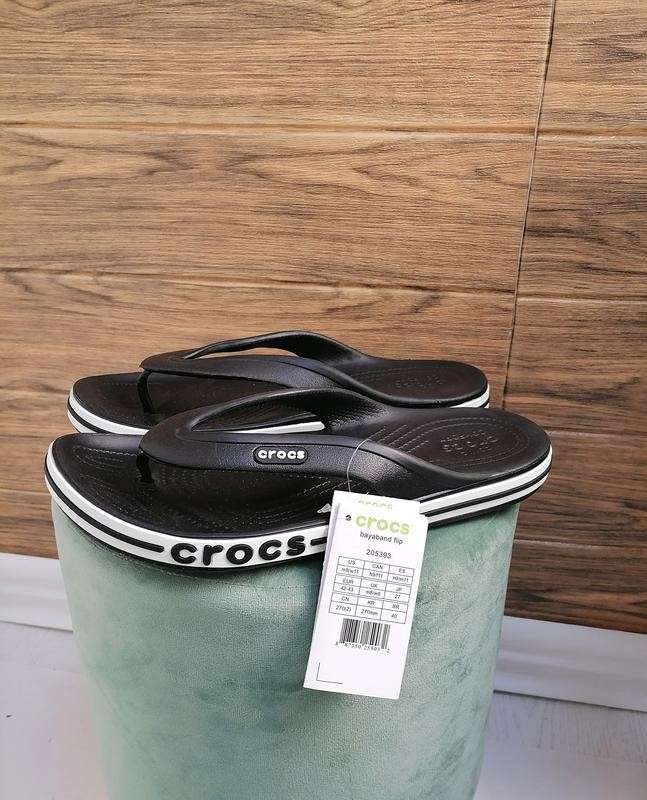 Crocs в'єтнамки Баябенд Чорні Bayaband Flip Black/White — фото 2