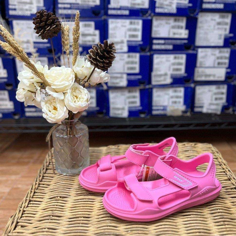 Дитячі сандалії для дівчинки Crocs Swiftwater Expedition Sandal Pink Lemonade — фото 7