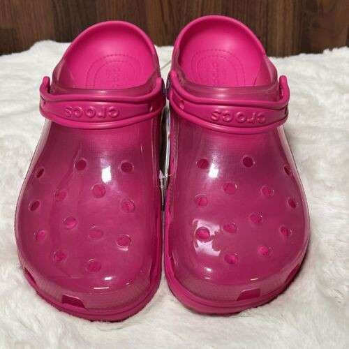 Жіночі Crocs Classic Translucent Clog Candy Pink — фото 9