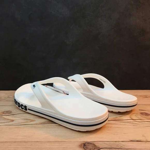 Чоловічі Crocs в'єтнамки Баябенд БІлі Bayaband Flip White/Navy — фото 8
